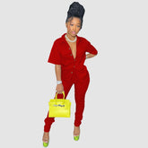 Lässiges, einfarbiges Hemdset